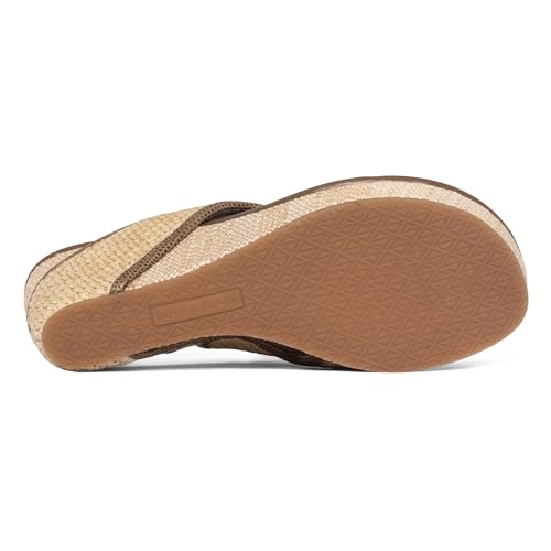 Donald Pliner GYER Metallic Print Heel Wedge Platform, Comfortable Women, Leather, Slide Sandals, Tomato-Lizard Suede, 9.5