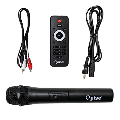 QAISE Portable Bluetooth Speaker & Karaoke Machine - Portable PA System with Wireless Mic, Professional Dual 12” Subwoofer with Lights, 7h Play time, 6000 Watts Peak Power - SonicBoomer X Douze