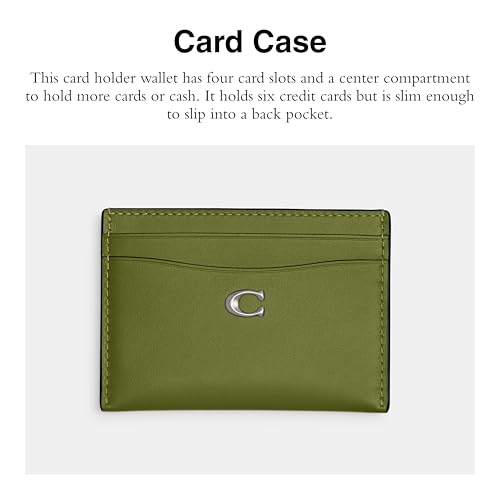 Coach Essential Card Case, Dark Lime