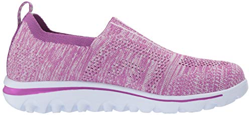 Propét Women's TravelActiv Stretch Shoe, Berry, 12 2E US