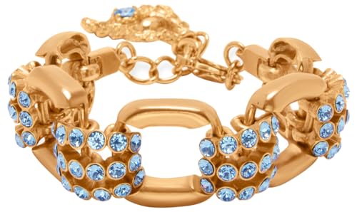 Oscar de la Renta, Pave Link Bracelet, Aquamarine