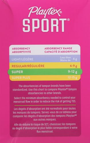 Playtex Sport Tampons, Super Absorbency, Fragrance-Free - 36ct