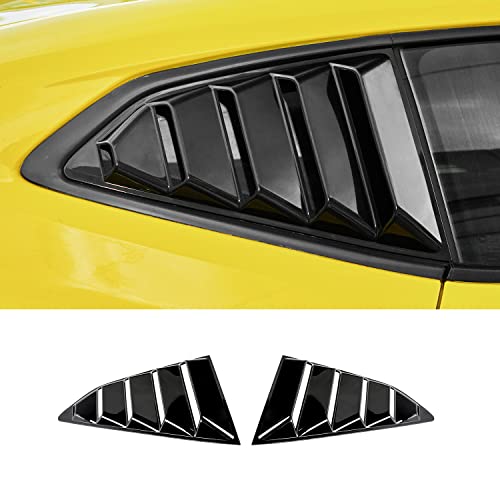 RT-TCZ Rear Quarter Side Window Louvers Sun Shade Cover Wind Vent Air Deflector Decoration Exterior Accessories for Chevrolet Camaro 2017-2022,Black