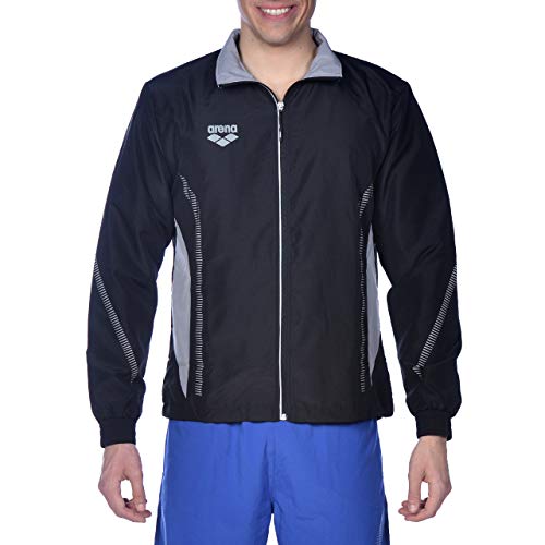 ARENA Standard Team Line Warm-Up Tracksuit Lightweight Athletic Pants, Black-Jacket, XS