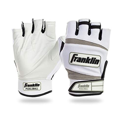 Franklin Sports Pickleball Gloves - Men's + Women's Adult Size Pickleball Gloves - Left Hand Glove for Pickleball + Racquetball - Pickleball Gear + Accessories - Lefty - White - Adult Extra Small