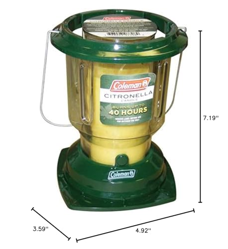 Coleman 70+ Hour Citronella Candle Outdoor Lantern - 6.7 oz, Green