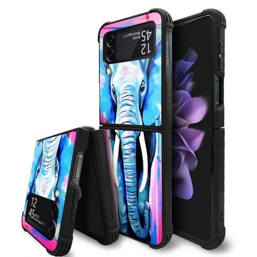 Goodsprout Compatible with Samsung Galaxy Z Flip 3 5G Case,Fantasy Cow Skin Amazing Pattern Design Shockproof Anti-Scratch Hard PC Back Case for Samsung Galaxy Z Flip 3 5G Case