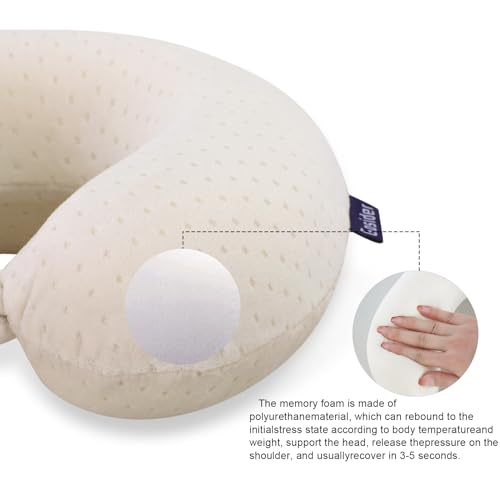 Gosider Neck Pillows for Sleeping Travel Pink Travel Pillow Comfortable U Shape Memory Foam Pillows Neck and Head Support Portable Travel Neck Pillow Suitable for Planes, Trains, Self-Driving Cars