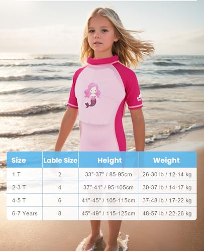 Gogokids Floatation Swimsuit for Boys Girls with Adjustable Buoyancy, Kids One Piece Swimwear Float Suit for Swimming Trainer, Toddler Bathing Suit Rash Guard Back Zipper with Arm Floaties