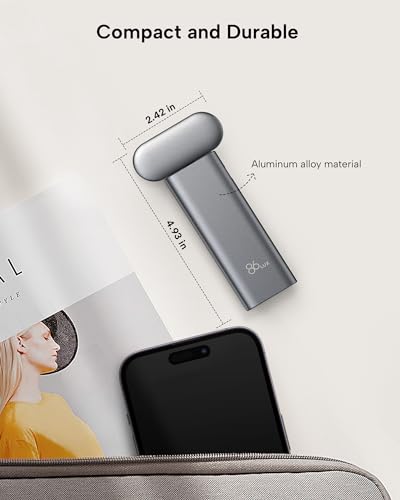 86lux Book Light, Reading Light for Book in Bed, USB Rechargeable LED Night Light with 3 Colors & Limitless Dimming, Aluminum Alloy Bookmark Light for Book Lovers,Technology Black