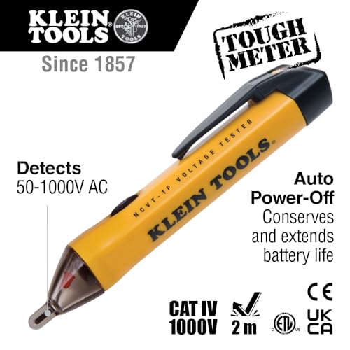 Klein Tools 80067 Electrical Test Kit with IR Digital Thermometer, Multimeter, Non-Contact Voltage Tester Pen and Receptacle Tester, 4-Piece