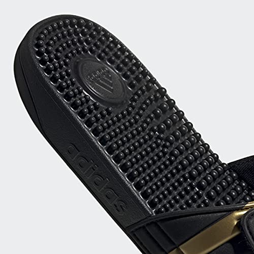 adidas Unisex Adissage Slides Sandal, Black/White/Black, 5 US Men, F35580