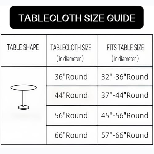 Clear Round Vinyl Fitted Tablecloth Waterproof Oilcloth Heavy Duty Elasticized Table Cover Elastic Edge Design Plastic Tablecloth Protector Best for 32"-36" Round