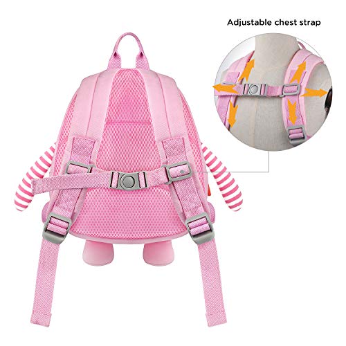 GAGAKU Toddler Backpack with Leash - Mini Kids Backpacks for Boys 2-5 Years Child Safety Backpack 3D Cartoon Animal Anti-Lost Preschool Backpack - Blue