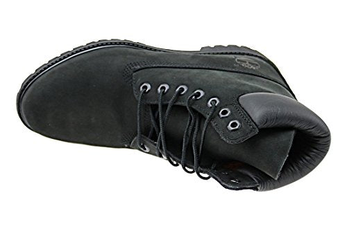 Timberland Men's 6 inch Premium Waterproof Boot, Black Nubuck, 7 W