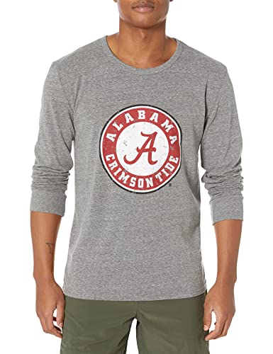 Blue 84 Men's Pittsburgh Panthers Tri-Blend Long Sleeve T-Shirt Vintage Icon Heather Grey, Grey, Small