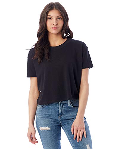 Alternative womens Eco Go-to Headliner Cropped Tee T Shirt, Black, X-Small US