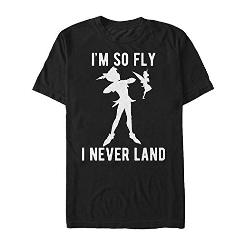 Disney unisex adult Peter Pan Tinkerbell I'm So Fly Neverland Graphic T-shirt T Shirt, Black, Small US