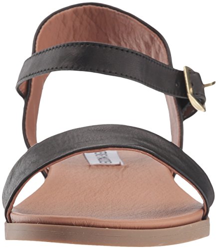 Steve Madden Women's DINA Flat Sandal, tan Leather, 10