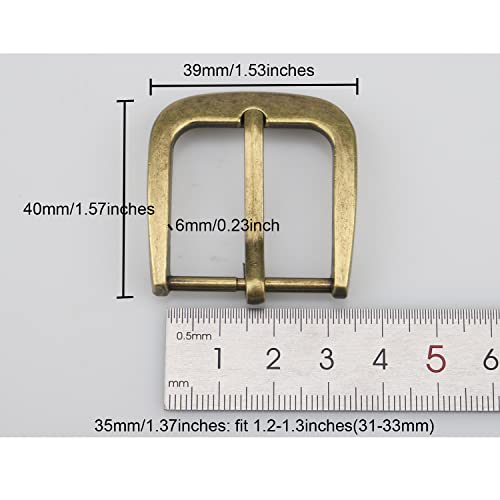 Mufeban 1.1 to 1.5 Inches Belt Buckle 28mm to 38mm Single Prong Square Belt Buckles for Women Men (1.1 inches, Buckle24)