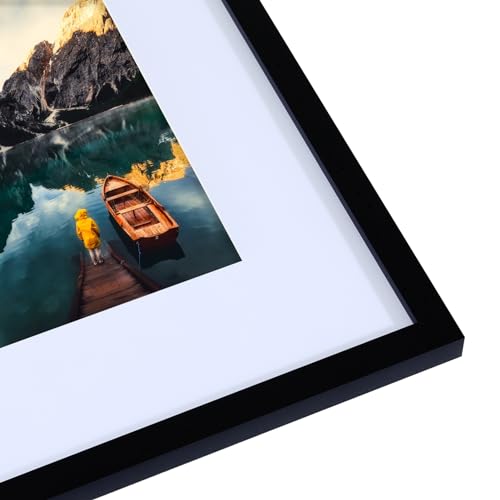 Vittanly Picture Frame, 24x36 inches, Black, Set of 3, Plexiglass, Wall Gallery Frame for Artwork, Vertical or Horizontal Display