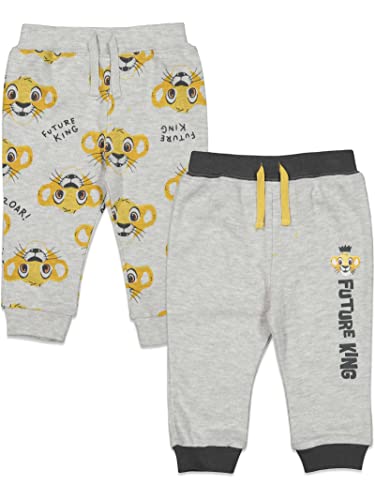 Disney Mickey Mouse Toddler Boys 2 Pack Drawstring Pants Black and Grey 4T