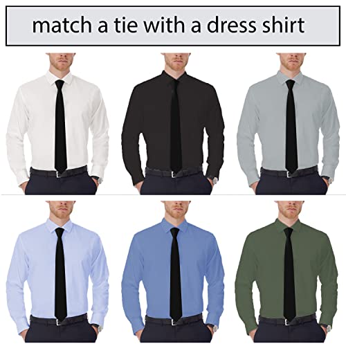 Seafoam Tie Premium Mens Solid Oxford Matt Aquamarine Necktie Solid Tuxedo Aqua Green Color Turquoise Corbatas (Mint, Standard 2.75")