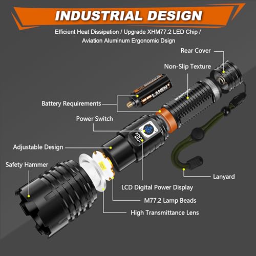 Sunitact Flashlights High Lumens Rechargeable