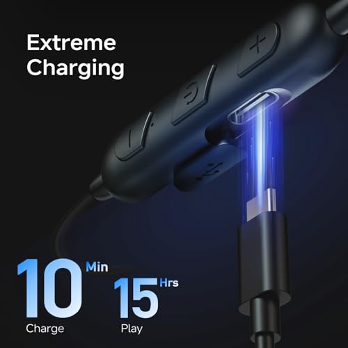 CXK Neckband Bluetooth Headphones, Bluetooth 5.3 Wireless Headphones 80Hrs Extra Long Playtime Stereo Bass in-Ear Headsets with Mic, IPX6 Waterproof Earbuds, Neckband Earphones for Sport, Business