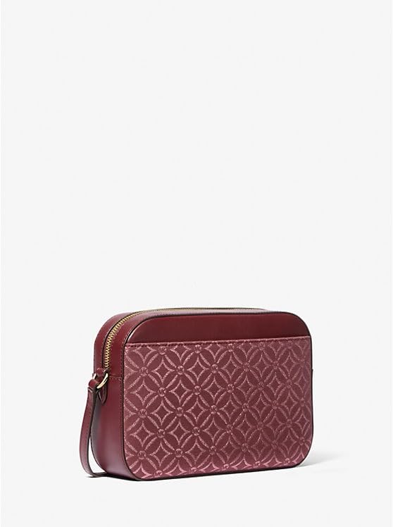 Michael Kors handbag for women Jet set item east west chain crossbody (Metallic OXBLOOD MLTI)