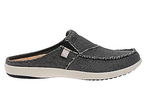 Spenco Men's Siesta Canvas Slide Sandal, Charcoal, 7M Medium US