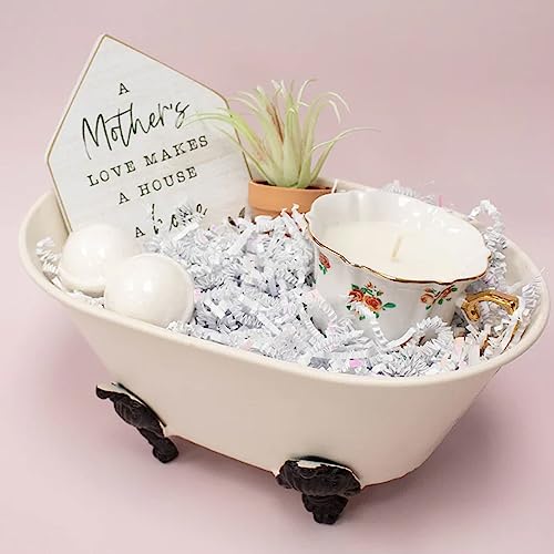 Uptotop 4oz Crinkle Cut Paper Shred Filler for Gift Wrapping Basket Filling Birthday Wedding Christmas Thanksgiving Mother's Day (Diamond White)