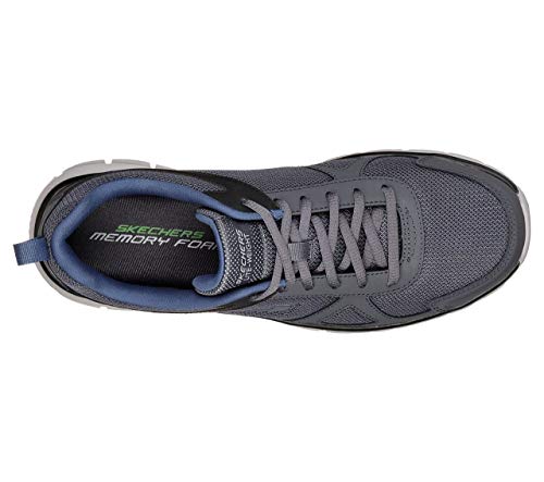 Skechers Men's Track Scloric Oxford, Black White, 10.5