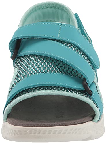 Propét mens Travelactiv Sport Sandal, Teal, 10 Wide US