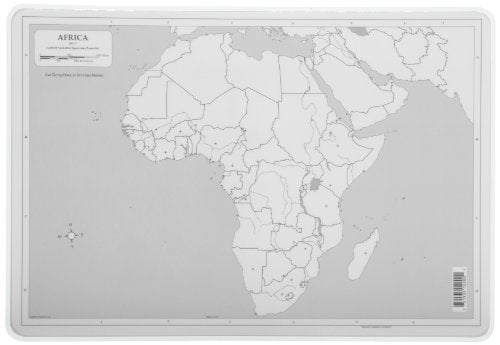 Painless Learning Africa Map Placemat, 12 x 17 1/2 inches