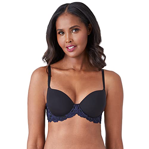 Wacoal Women's Instant Icon Contour Bra, Black/Eclipse, 34DDD