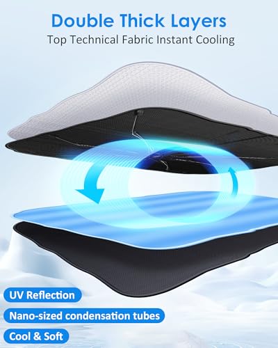 Car Windshield Sun Shade Umbrella, Sunshade for Car Windshield Foldable Cover Visor UV Ray Reflector, Car Sun Shade Windshield for Auto Trucks Sedan SUV Keeps Vehicle Cool Heat Insulation (Midsize)