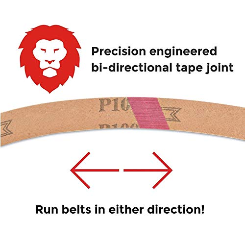 Red Label Abrasives 6 X 48 Inch 24 Grit Metal Grinding Zirconia Sanding Belts, 2 Pack