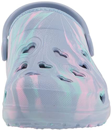 Skechers Kids Girls Foamies Sweetheart-Super Snuggly Slipper Sneaker, Blue/Multi, 3 Little Kid