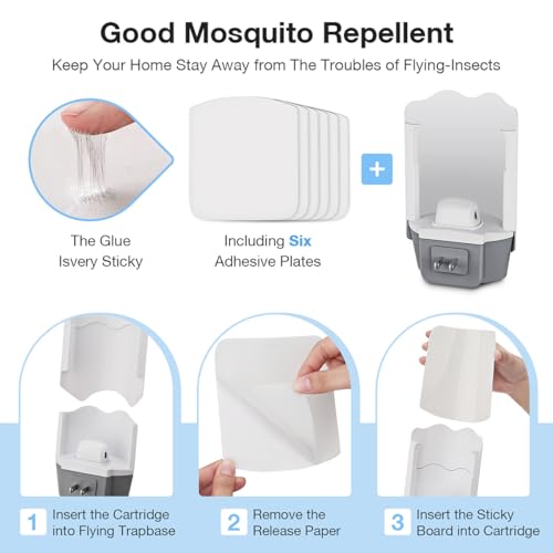 2 Packs Flying Insect Trap,Fruit Fly Traps for Indoors Fly Traps Indoor for Home Indoor Plug-in Fly Trap Captures Mosquitoes,Houseflies, Moths,Gnats,Fruit Flies