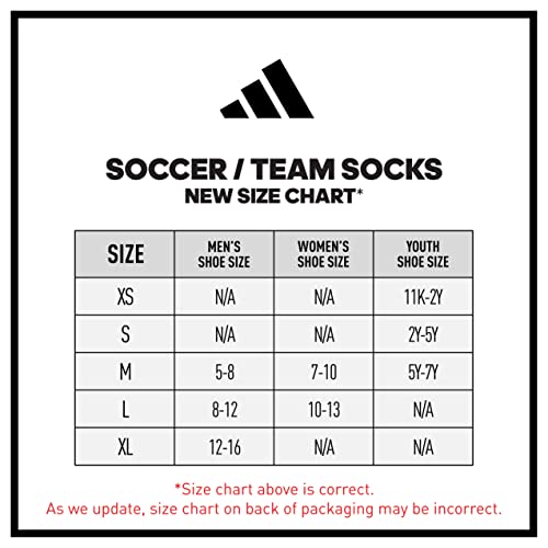 adidas Speed 3 Soccer Socks (1 Pair), White/Team Royal Blue/2, Medium