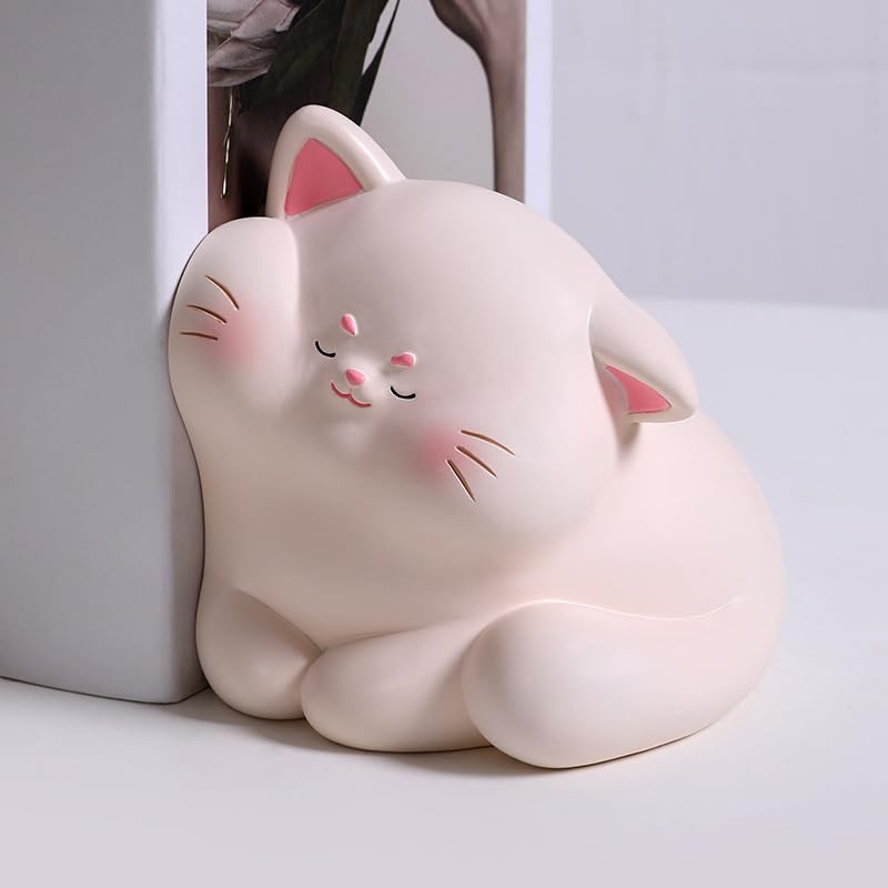 ifreeside Cute Cat Decorative Bookends 2PCS Creative Resin Stoppers Shelf Bookend for Home Office Desk Bookshelf Decoration (Cat)