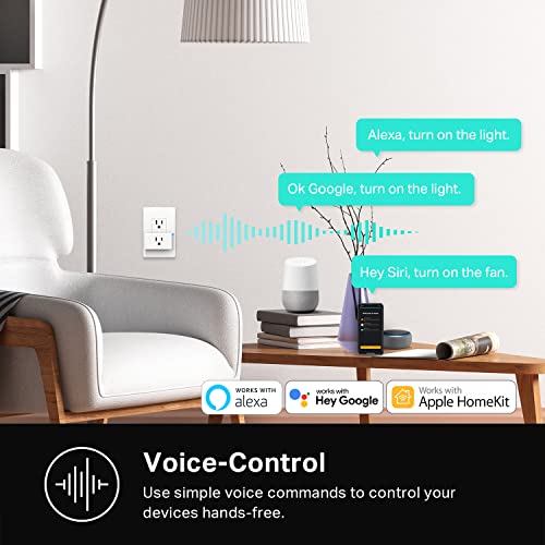 Kasa Smart Plug Ultra Mini 15A, Smart Home Wi-Fi Outlet Compatible with Alexa, Google Home & IFTTT, No Hub Required, UL Certified, 2.4G WiFi Only, 2-Pack(EP10), White