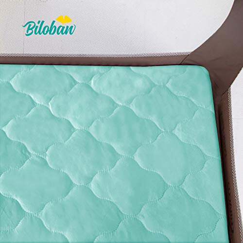 Mini Crib Mattress Protector Sheets Fitted Waterproof Mini Crib Mattress Pad Cover, Noiseless & Machine Wash 100% Absorbent Mini Crib Mattress Protector Sheet Quilted, Gray, 38" x 24"