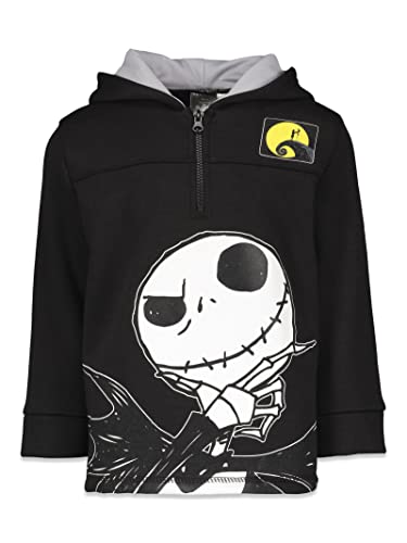 Disney Nightmare Before Christmas Jack Skellington Toddler Boys Fleece Half Zip Hoodie Black 2T