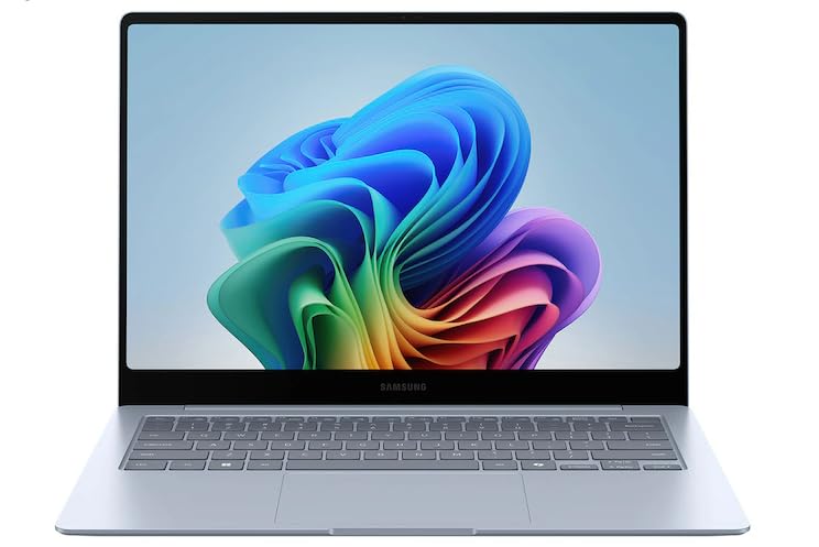 SAMSUNG Galaxy Book4 Edge 14in AMOLED Touch Windows 11 Home, Qualcomm 8CX Gen X, 16GB DDR5x, 512GB SSD, Sapphire Blue