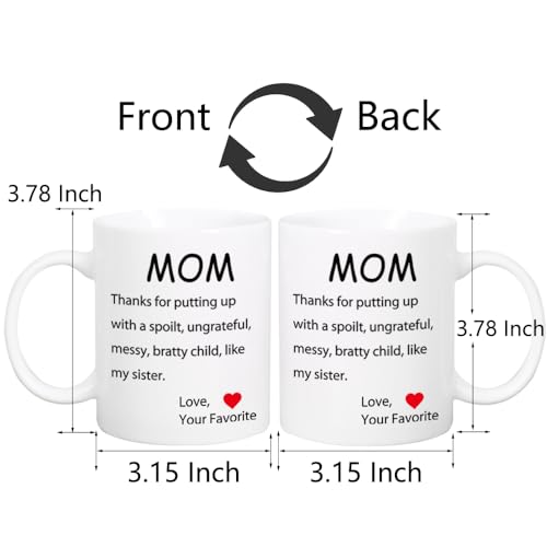 AMRIU Gifts for Mom from Daughter Son - Mothers Day Gifts, Mom Birthday Gifts from Daughter, Mom Gifts, Birthday Gifts for Mom, Presents for Mom, 11oz Funny Mom Mug Gifts