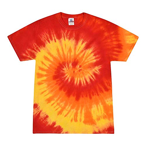 Colortone 100% Cotton Tie Dye T-Shirt for Women and Men, Medium, Carnival