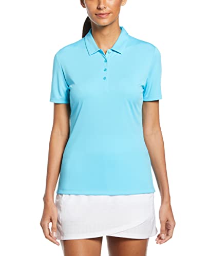 Callaway Women's Tournament Short Sleeve Golf Polo Shirt, Blue Atoll, Small