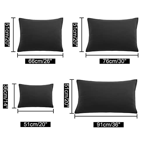 uxcell 2 Pack Pillow Cases Soft 1800 Series Microfiber Pillowcases Set with Zipper King(20"x36") Orange